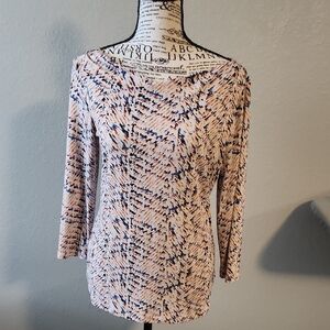 The Limited Women's Abstract Pattern Long Sleeve Top